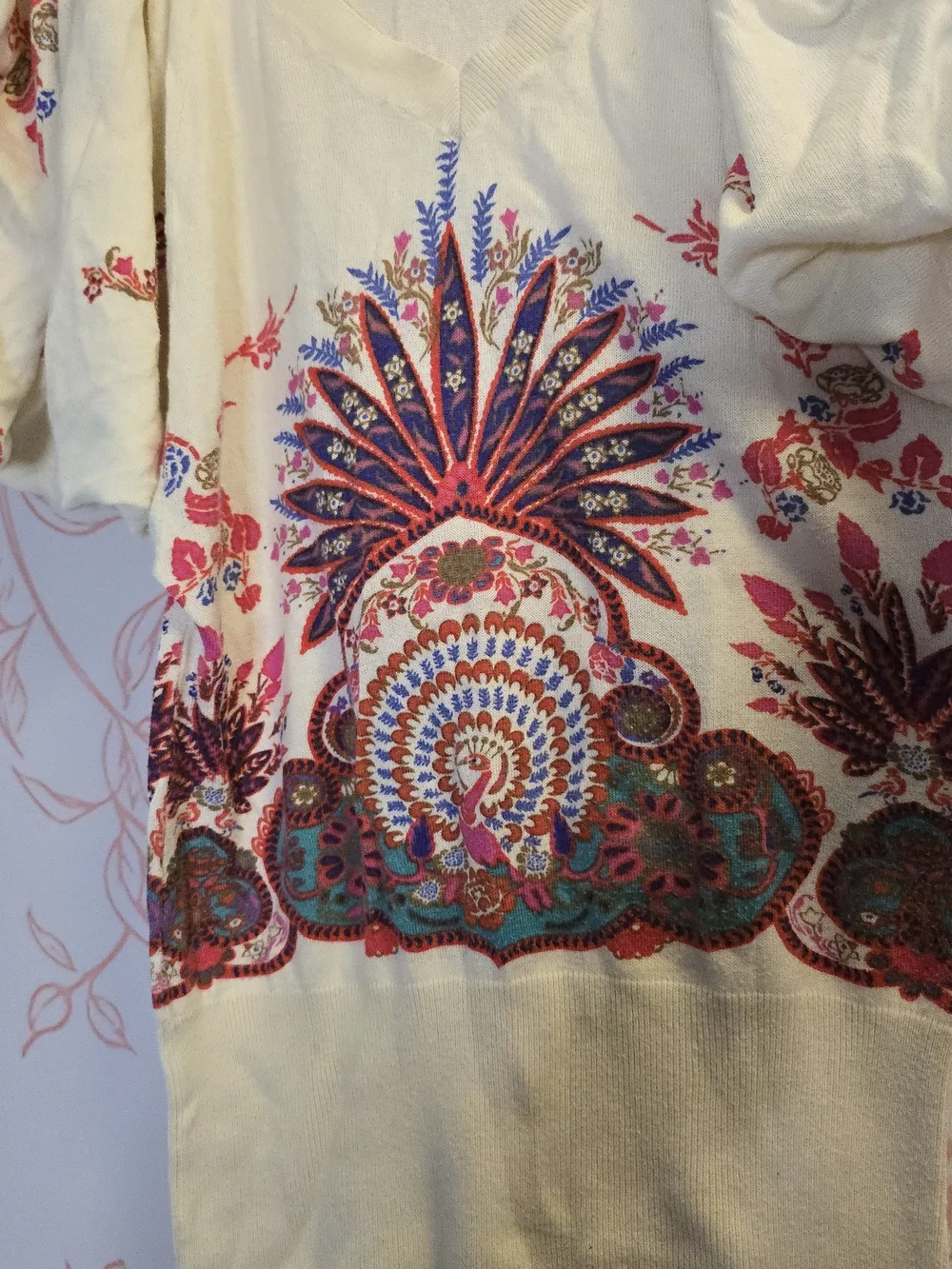 Free People Cream Peasant Tunic Top